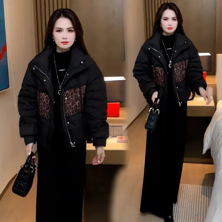 2025冬季新款短款立领棉服加厚保暖面包服洋气显瘦棉袄短外套女款