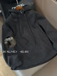 【样衣清】加绒加厚高抽绳设计连帽卫衣w