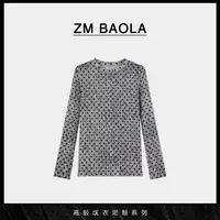 ZM BAOLA【斑点】波点弹力设计网纱上衣CCLW802-M2