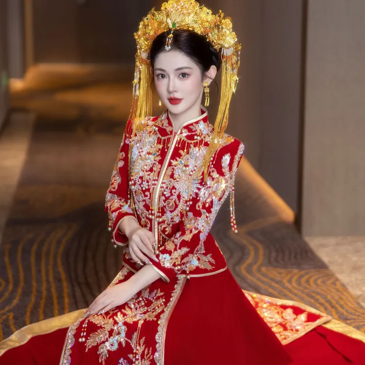 高级秀禾服2025新款新娘结婚礼服重工敬酒显瘦中式婚服高级感嫁衣