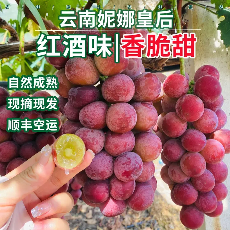 农味族云南妮娜皇后葡萄顺丰空运孕妇当季新鲜水果纯甜2斤礼盒装