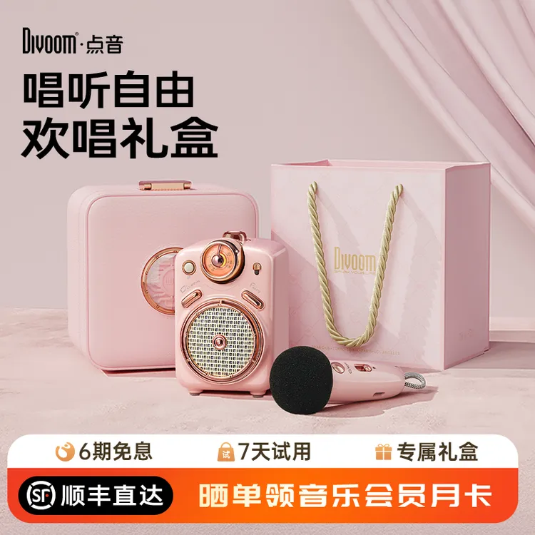 DIVOOM点音小魔女二代蓝牙神器音箱无线k歌小型唱歌一体机音响