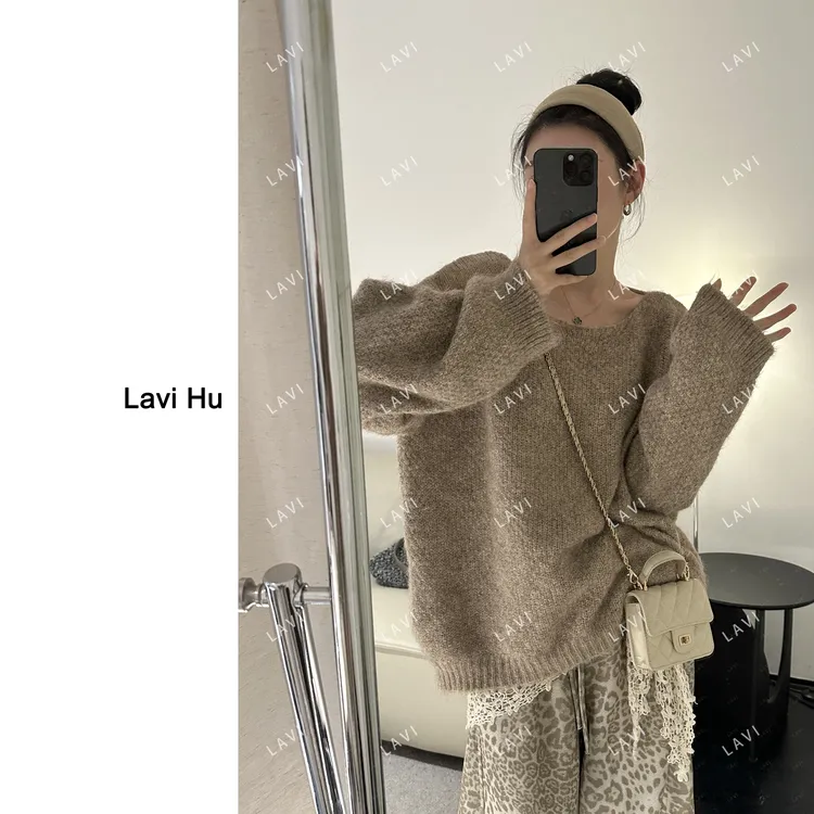 月亮邮寄员 休闲风时尚百搭上衣针织衫1007