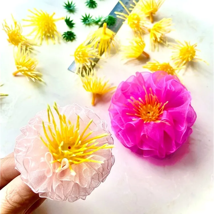 仿真花心花托仿真花康乃馨牡丹花心黄色花心仿真花配件