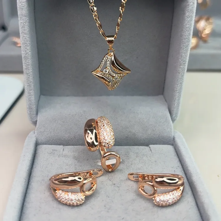 铜合金锆石项链 超美自留款小众首饰