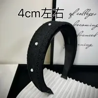 杨大姐推荐《巴克情缘》韩国新品立体蕾丝刺绣宽边珍珠高炉顶头箍