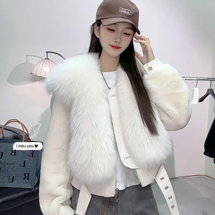 2025年皮毛一体狐狸毛白色+炫彩全色8817