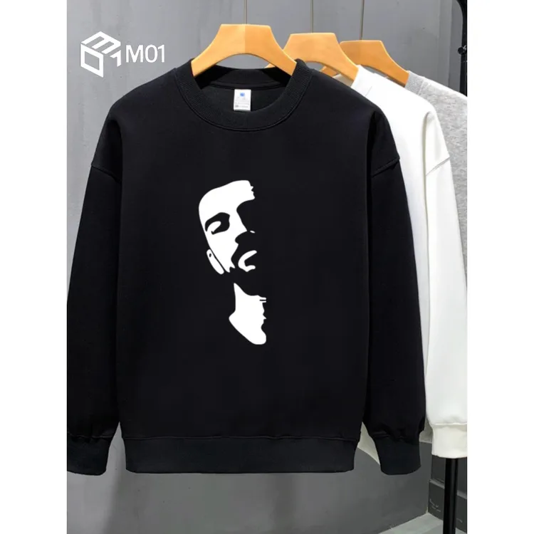 M01卫衣男士美式潮牌圆领上衣男秋季新款宽松休闲情侣加绒衣服潮