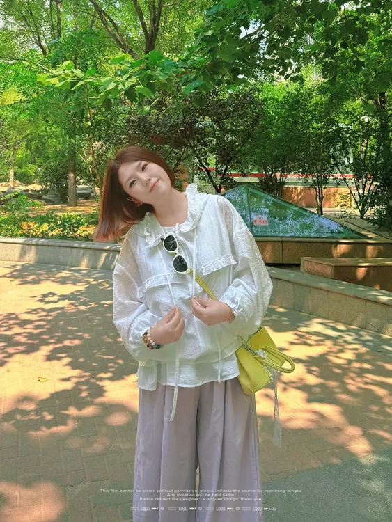 2531夏季新品木耳花边长袖连帽外套时尚百搭宽松透气薄款韩版休闲