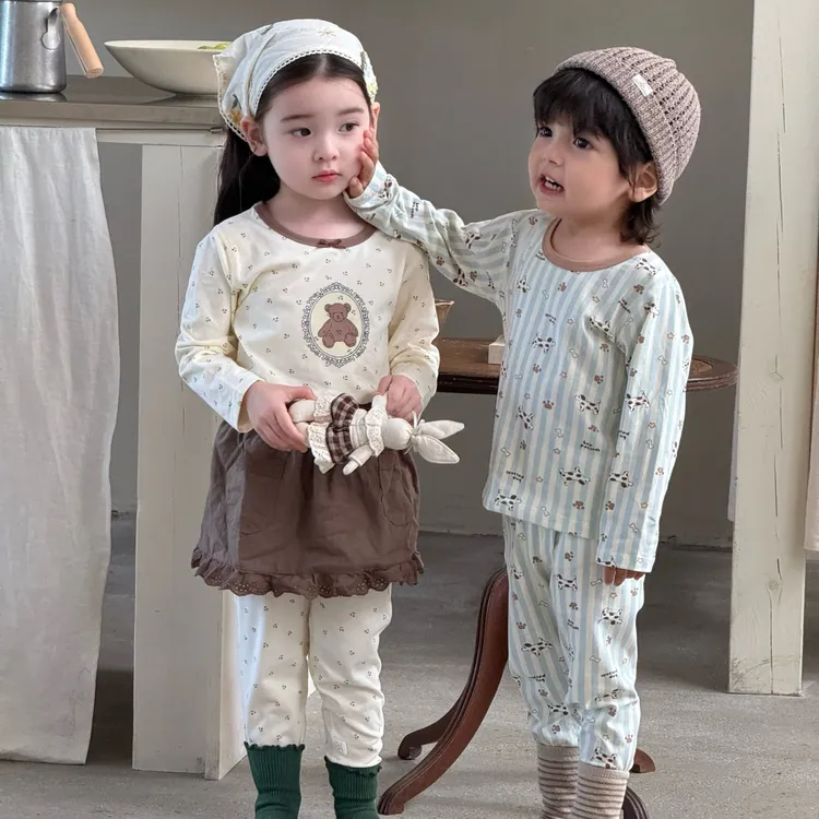 2025款男童女童家居服秋冬套装GLK2501