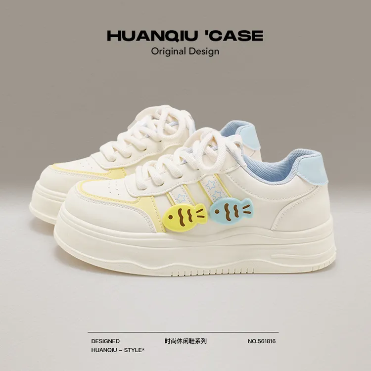 环球小众设计25年秋季新款爆款厚底板鞋女新款女鞋百搭休闲小白鞋