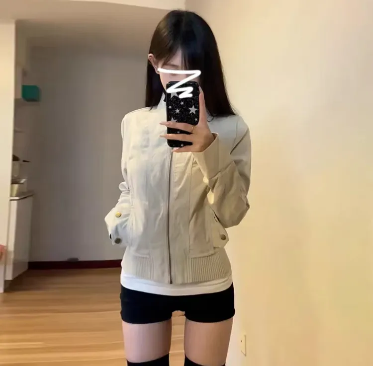 百搭 美式复古夹克外套女初秋2025新款早春秋季薄款短款开衫上衣