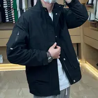 春季重工拉链口袋时尚工装夹克外套W-2218
