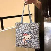 新款可爱kitty手提袋大容量百搭托特外出ins卡通大容量帆布单肩包