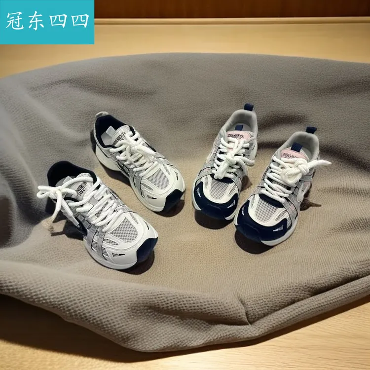 厚底网面老爹鞋时尚透气男女中大童百搭轻便运动鞋 BHC59