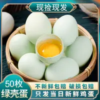 农家放养绿壳乌鸡蛋 共50枚/2000g