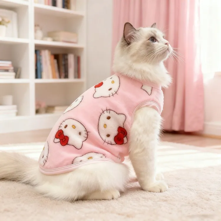 kt新款秋冬加绒保暖小猫衣服布偶猫英短狗狗宠物衣服防掉毛