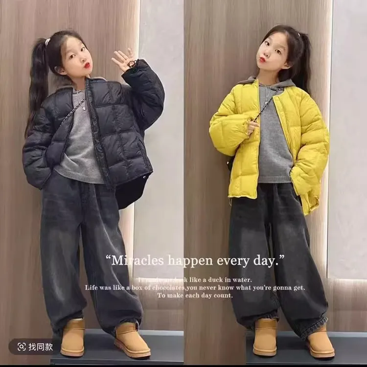 女童棉服外套秋冬款2025新款洋气儿童装上衣冬季女大童休闲棉服潮