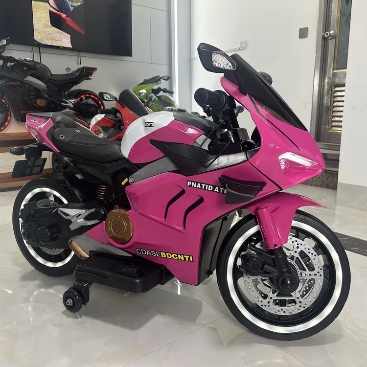 儿童动力摩托车3-13岁女童男女宝可坐人可升级电瓶车儿歌玩具童车