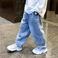 男童春秋休闲百搭牛仔裤2025新款中大童秋季宽松洋气长裤百搭裤子