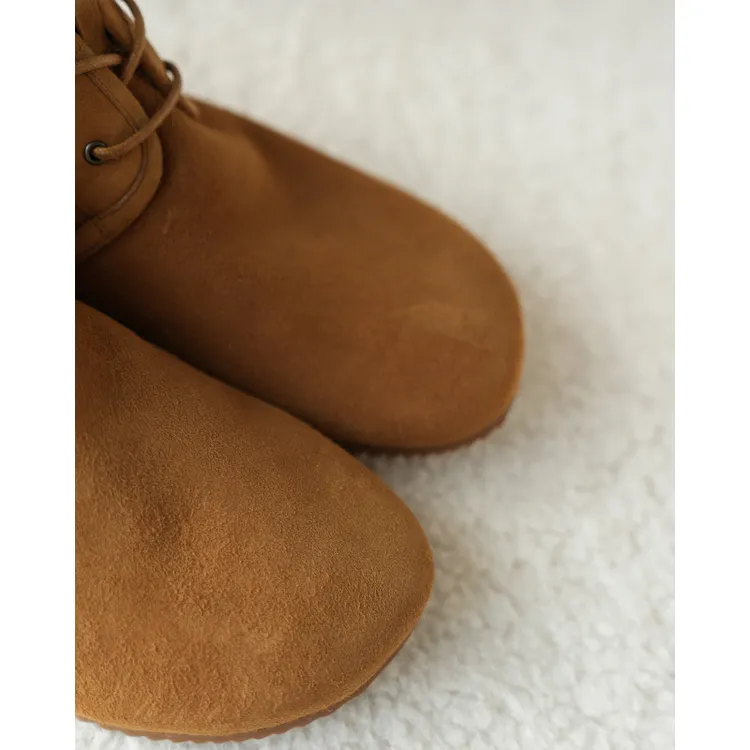 BAYBERYL老贝2W步勃肯靴*加绒短筒系带圆头秋冬靴9DD5K1441-11/15