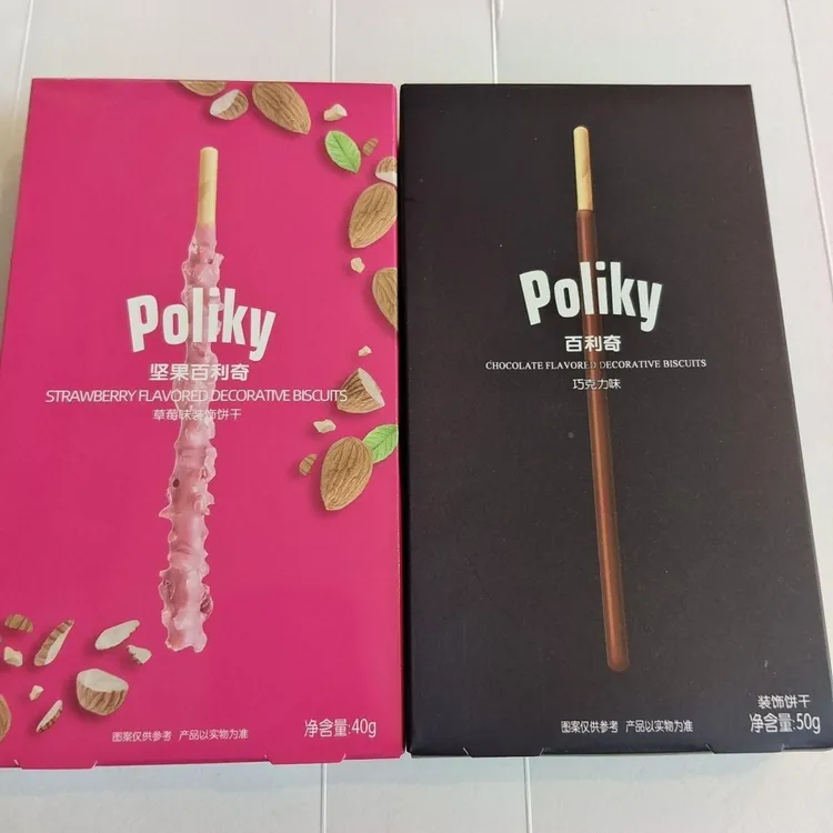百利奇草莓味巧克力味装饰饼干40g巧克力味装饰饼干