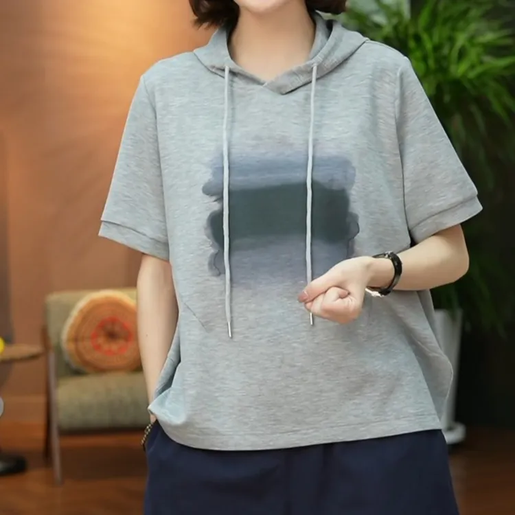 【奶冻】2025夏季新款时尚百搭潮流印花短袖T恤LK2504109