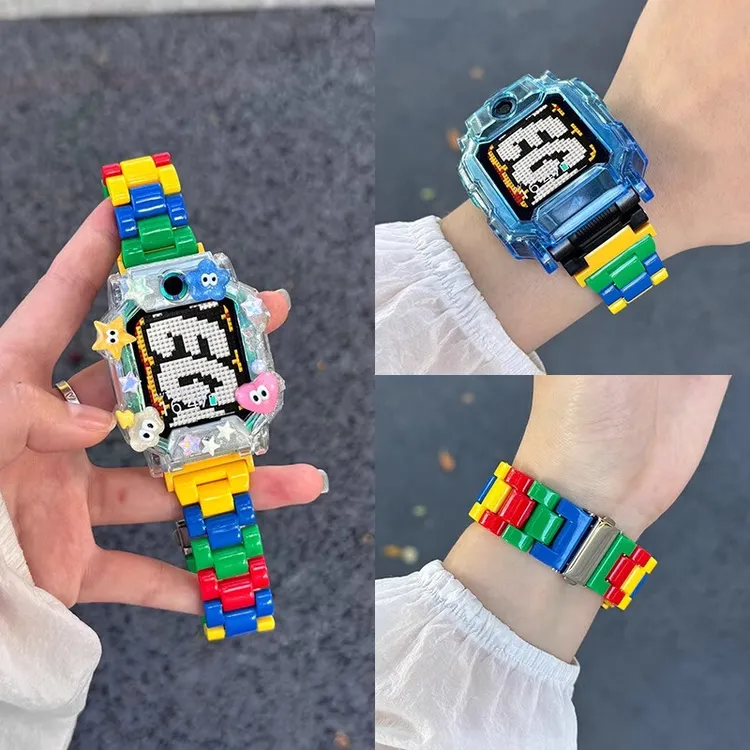 秒变积木丨适用小天才手表表带Z10/Z9/Z8a树脂z7s/z6pro保护壳z11