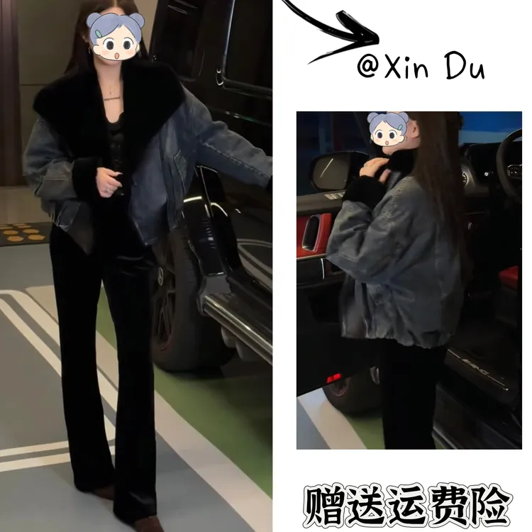 2025秋冬季新款时尚显瘦气质女士网红洋气两件套百搭款D24882