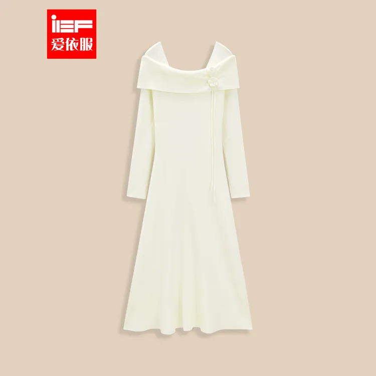 IEF/爱依服2025秋冬新款法式温柔风气质女人味收腰显瘦连衣裙