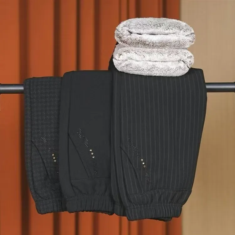 中老年妈妈冬季加绒加厚保暖长裤舒适弹力棉裤时尚百搭气质衣服