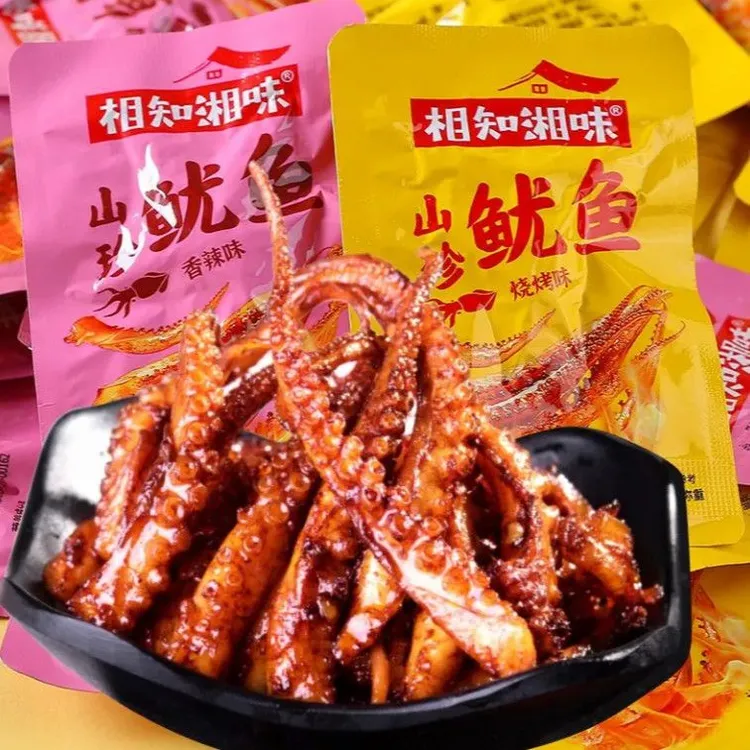 香辣杏鲍菇鱿鱼须烧烤味零食小吃休闲食品宿舍爆款办公室小包装
