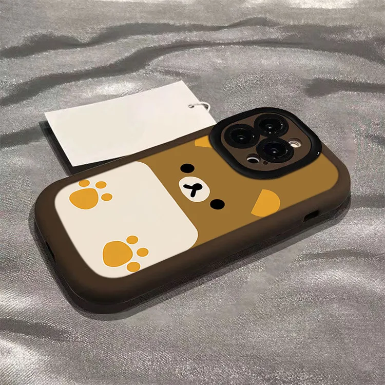 可爱轻松熊适用iphone1716promax苹果15/14P手机壳泡芙131211全包