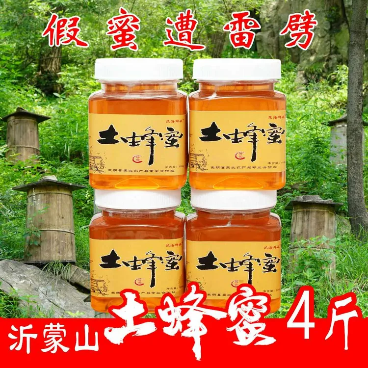 沂蒙山土蜂蜜4斤【纯正蜂蜜】《可做酵素果茶》 采集野山花优质蜜源