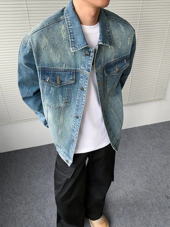 秋季潮流休闲夏季lulu风帅气男士户外牛仔外套潮中性风情侣穿搭