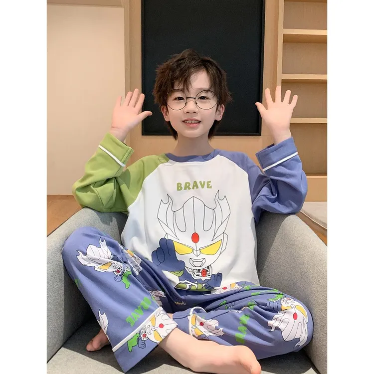 儿童睡衣2026新款男孩宝宝春秋款家居服12岁12岁女童潮款睡衣