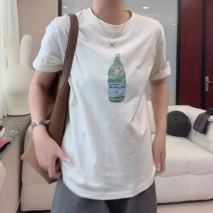 韩版时尚休闲印花圆领女士印花百搭T恤LK2505900