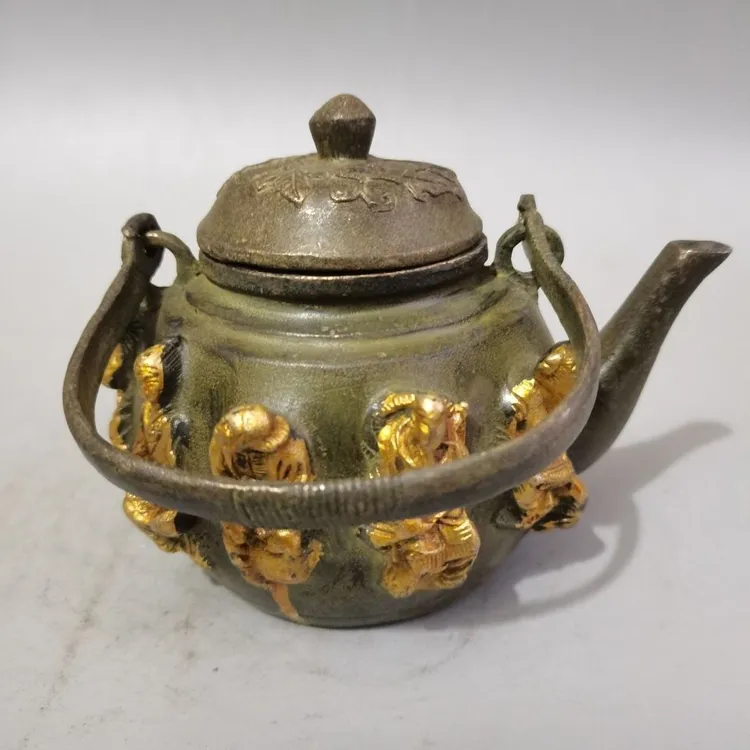 八仙人物茶壶民间藏品酒壶家居八仙壶手提农村老物件旧物旧货饰品