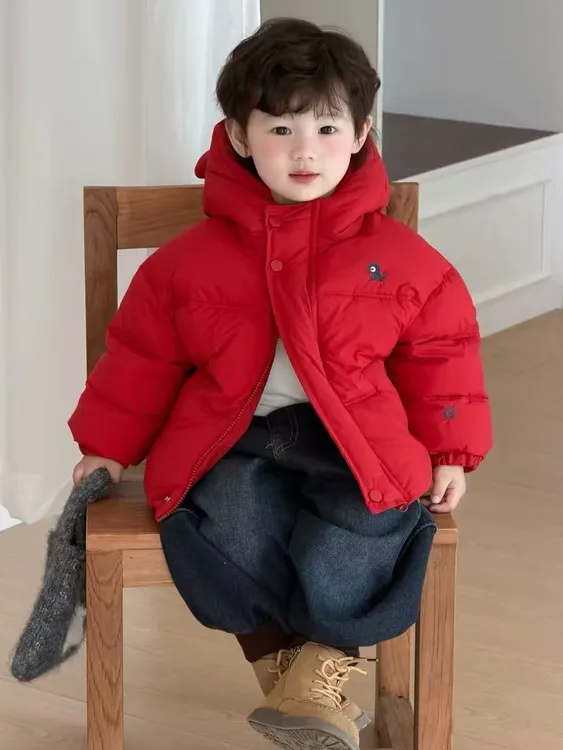 男童棉衣冬装2025新款韩版儿童加厚棉袄外套男女宝宝冬季保暖上衣