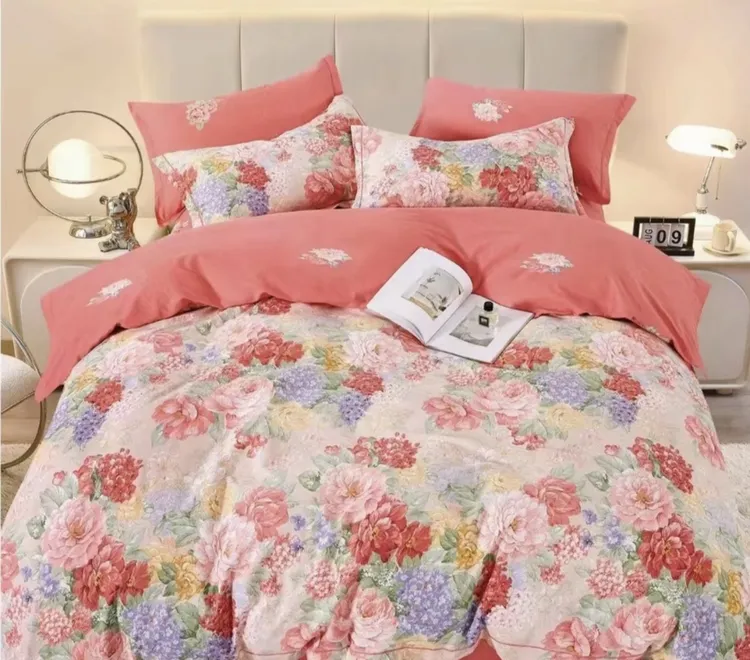 小傅纯棉床品定制-纯棉全棉加厚舒适亲肤斜纹面料-五彩绣球