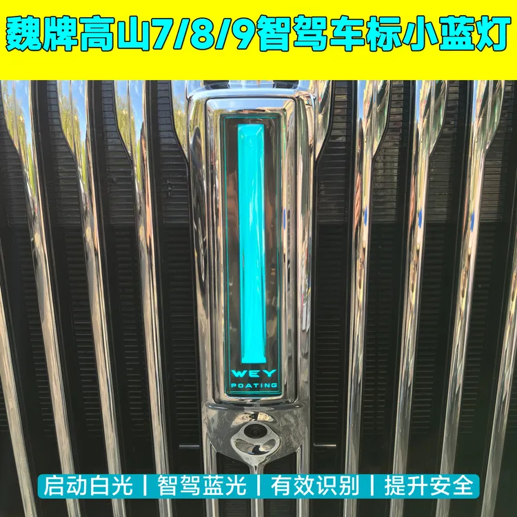 魏牌高山7/8/9智驾车标小蓝灯套装 前车标小蓝灯+主控+后智驾蓝灯
