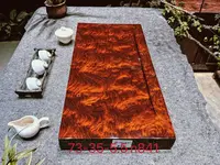 巴花实木茶几 茶盘 73*35*5.5鬼脸水波纹