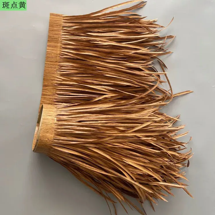 仿真茅草瓦屋顶塑料毛草人造稻草假茅草农庄木屋凉亭装饰阻燃pe