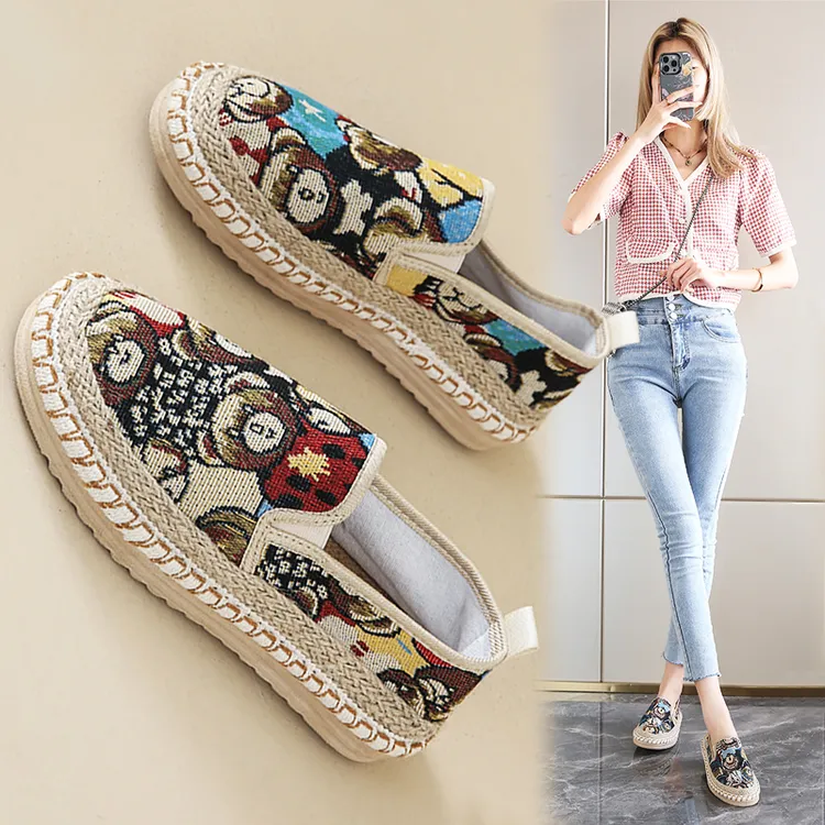 女鞋2024新款夏季配裙子北京老布鞋轻便透气鞋子女ins潮牌百搭