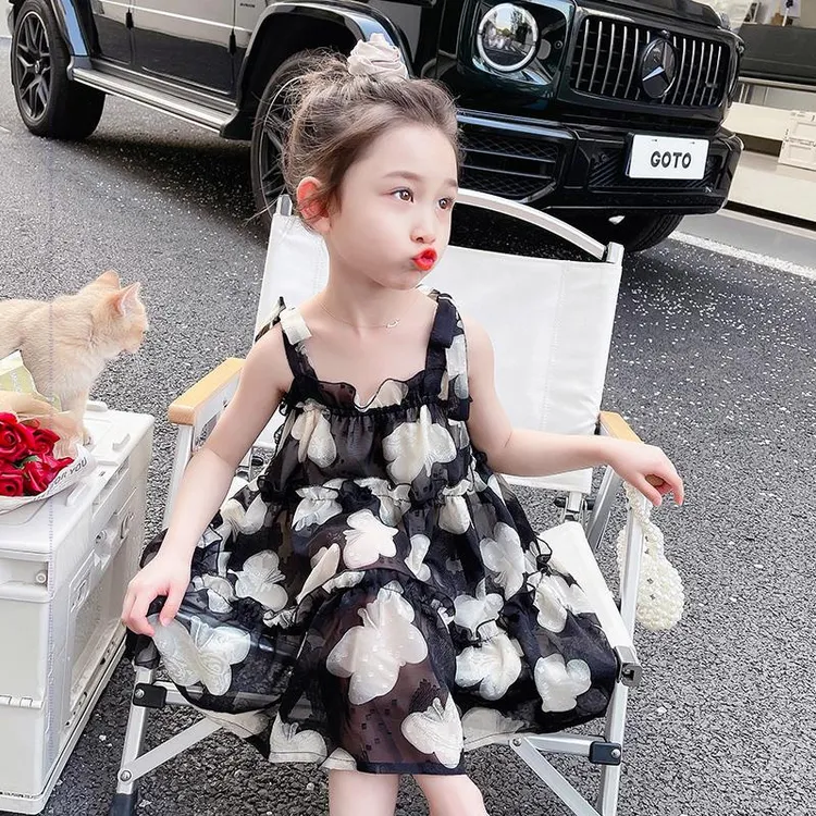 女童连衣裙夏季儿童薄款裙子2025新款宝宝夏装公主裙小女孩吊带裙