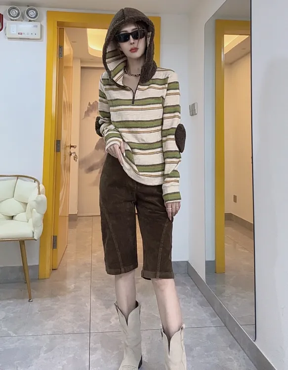 秋冬款指套款摇粒绒帽衫休闲26230