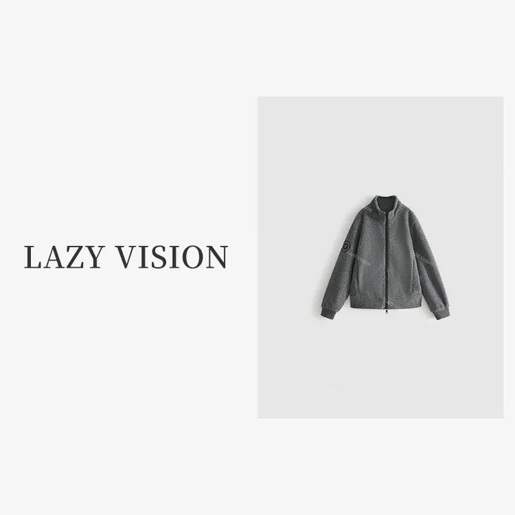 LAZYVISION/休闲女士外套ZMD-24182 DW