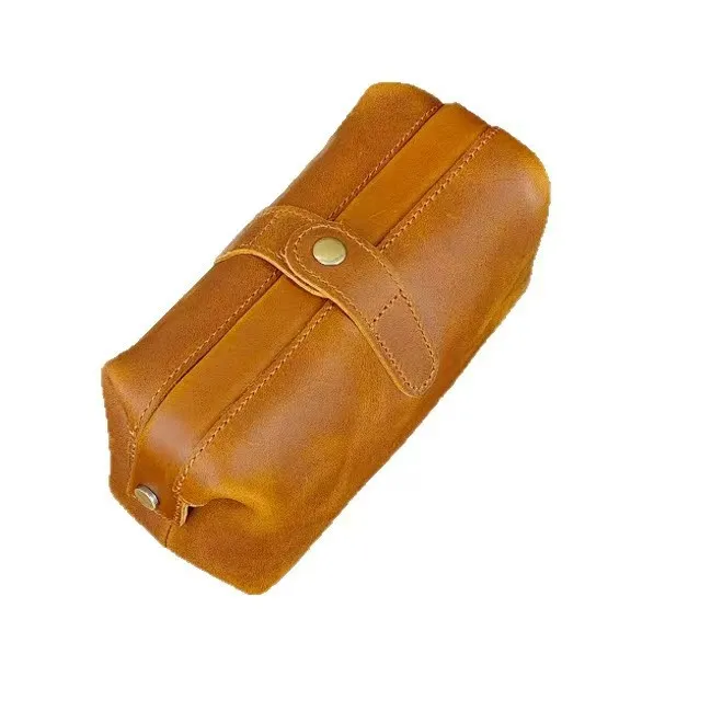 疯马皮便携烟袋烟斗包便携收纳袋手工简约多功能烟丝袋内有保湿层