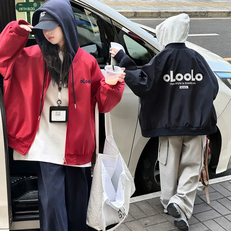 女童韩版外套春秋新款中大童网红洋气连帽冲锋衣初中生休闲衫夹克