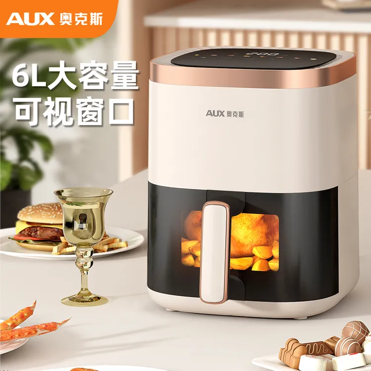 AUX/奥克斯6L大容量可视多功能空气炸锅低脂无油烟一体机电烤箱